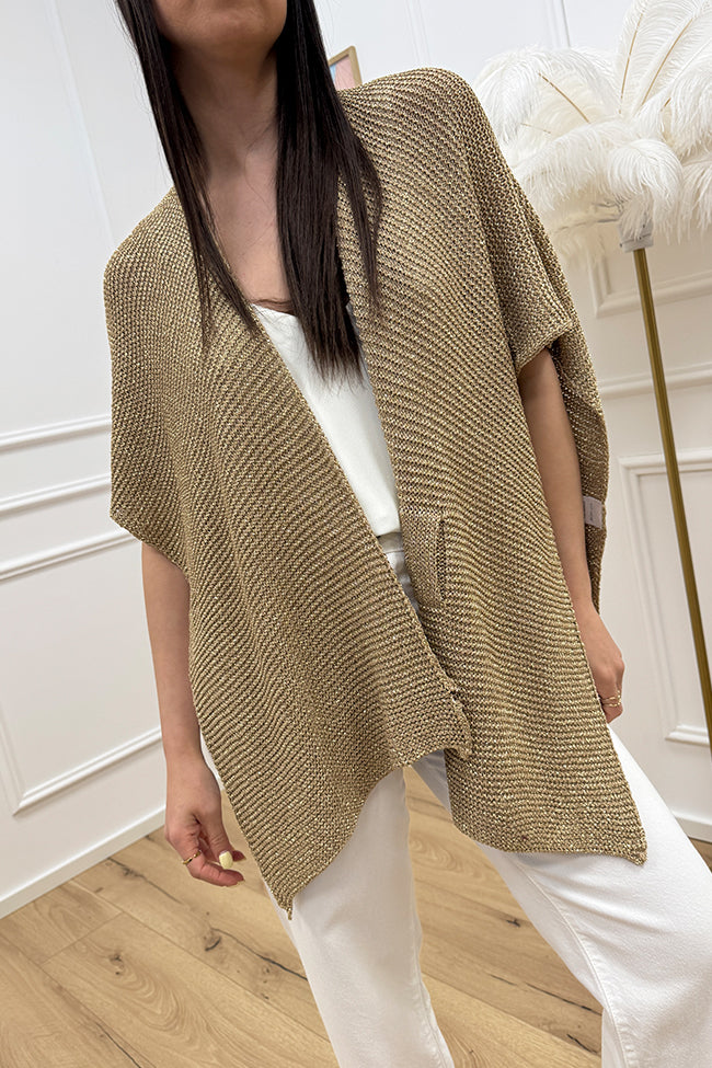 Mantella lamè oro scuro con passante - Vicolo