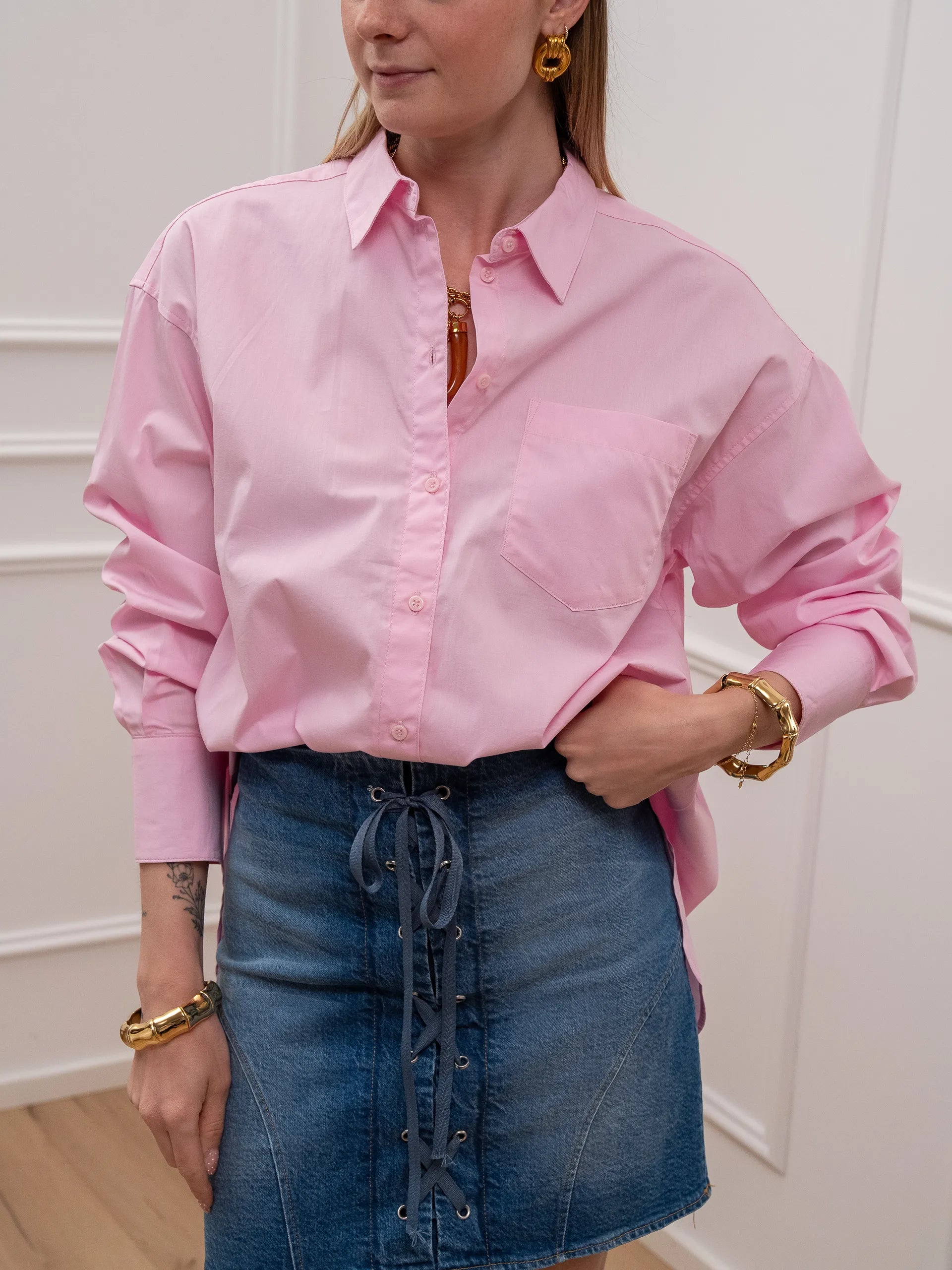 Camicia Jamie rosa over - JJXX