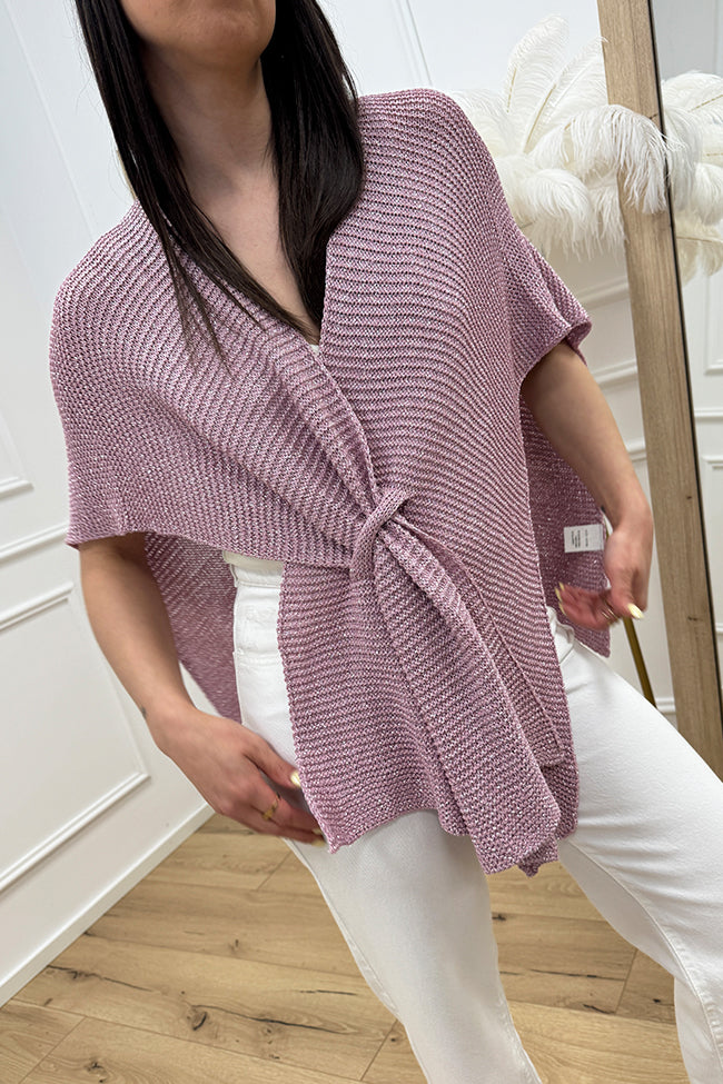 Mantella lamè rosa con passante - Vicolo