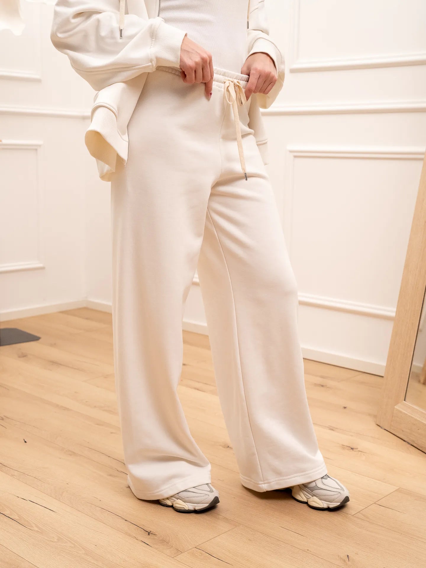 Pantaloni joggers bianco a palazzo - Vicolo