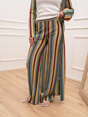 Pantaloni multicolor abete in lurex - The Loom Archive