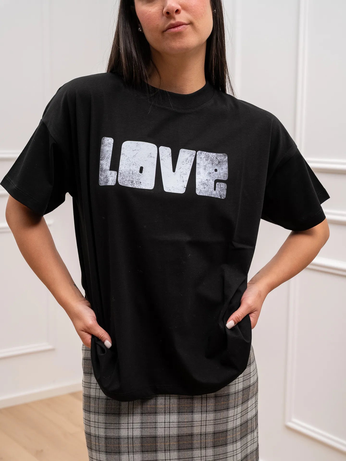 T shirt nera Lover over fit - Vicolo