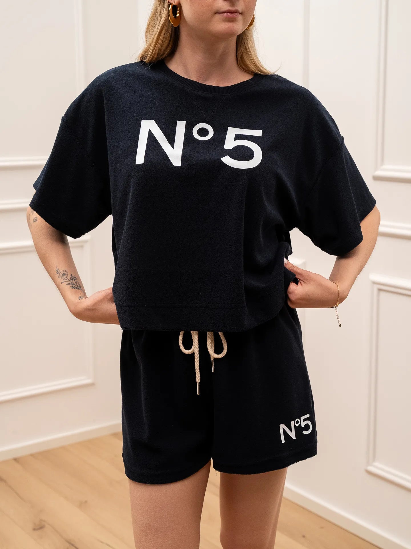 T shirt in spugna blu n 5 - Tensione In