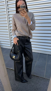 Pantaloni Oslo in ecopelle - JJXX
