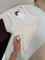Canotta basic burro scollo tondo - HaveOne