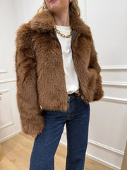 Pelliccia Tania crop mou con zip - JJXX