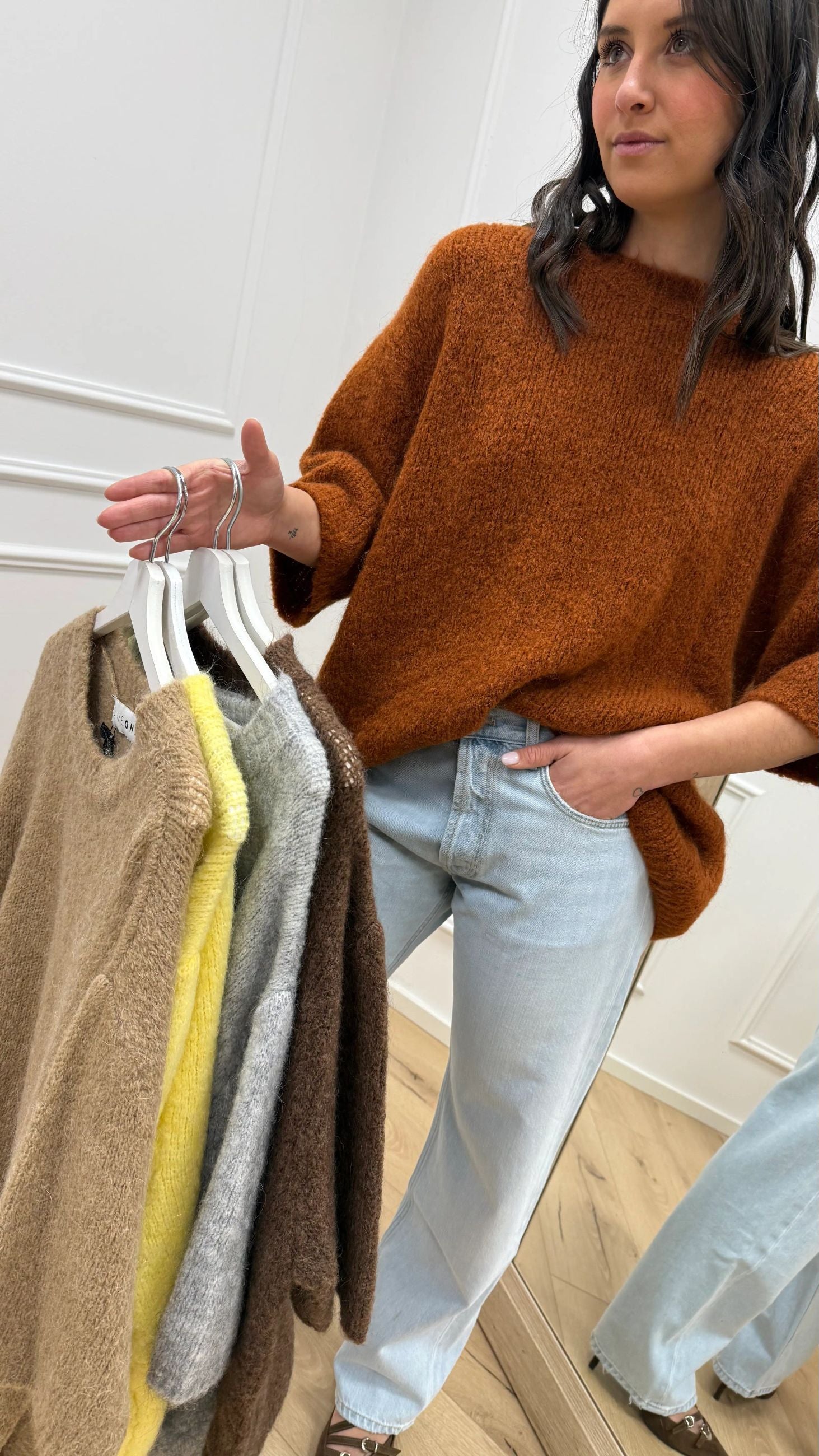 Maglia manica 3/4 girocollo perla - HaveOne