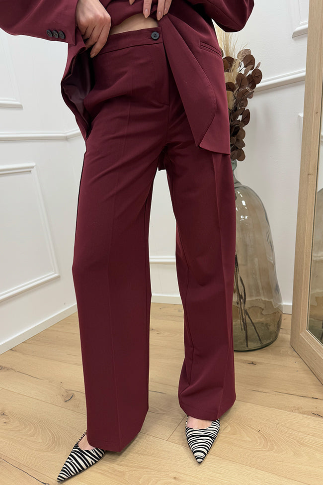 Pantaloni vino dritti con vita alta - Vicolo