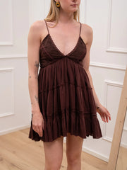 Vestito Romantic gianduia mini - Glamorous