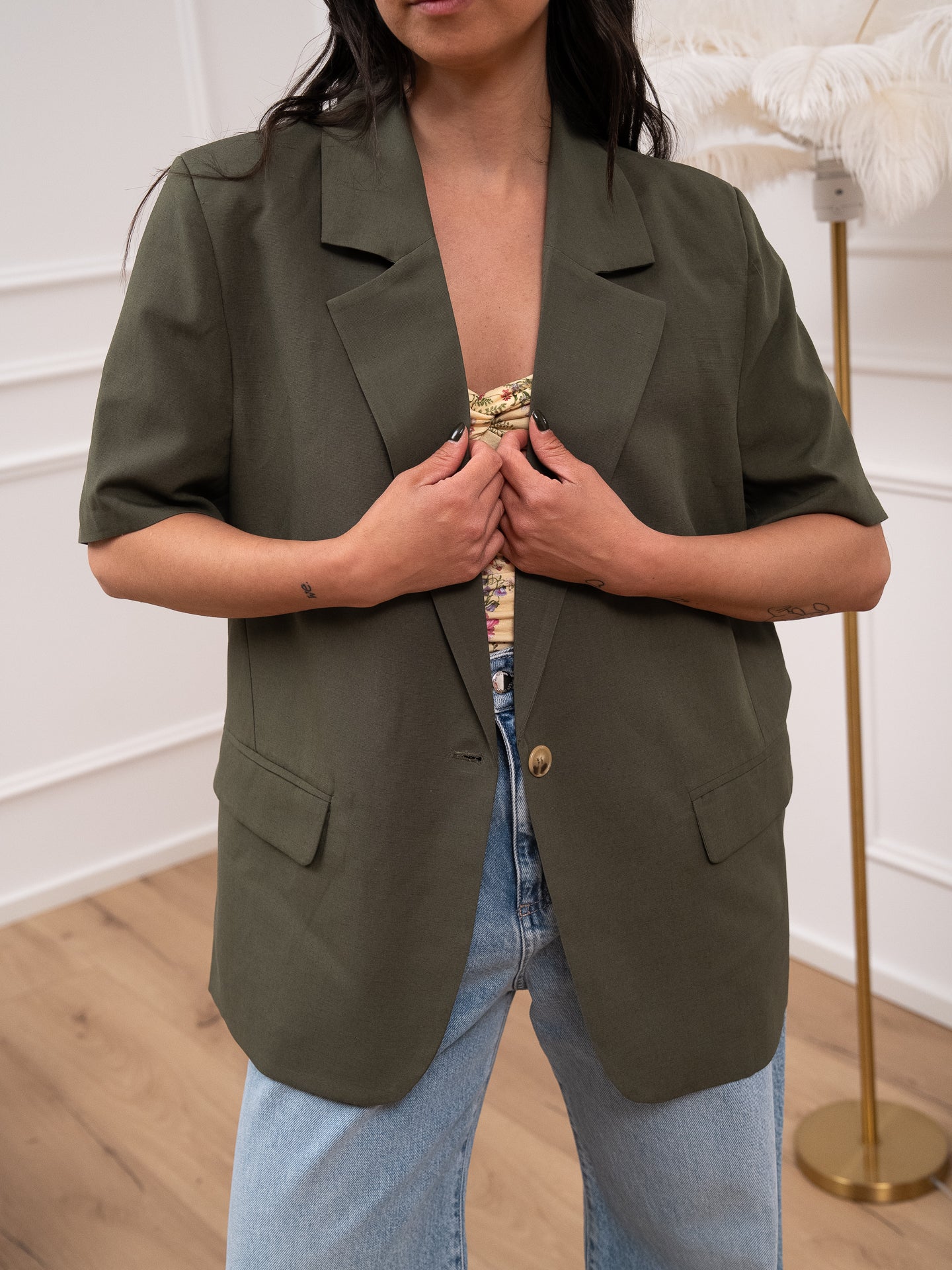 Giacca basic a mezza manica militare - Vicolo