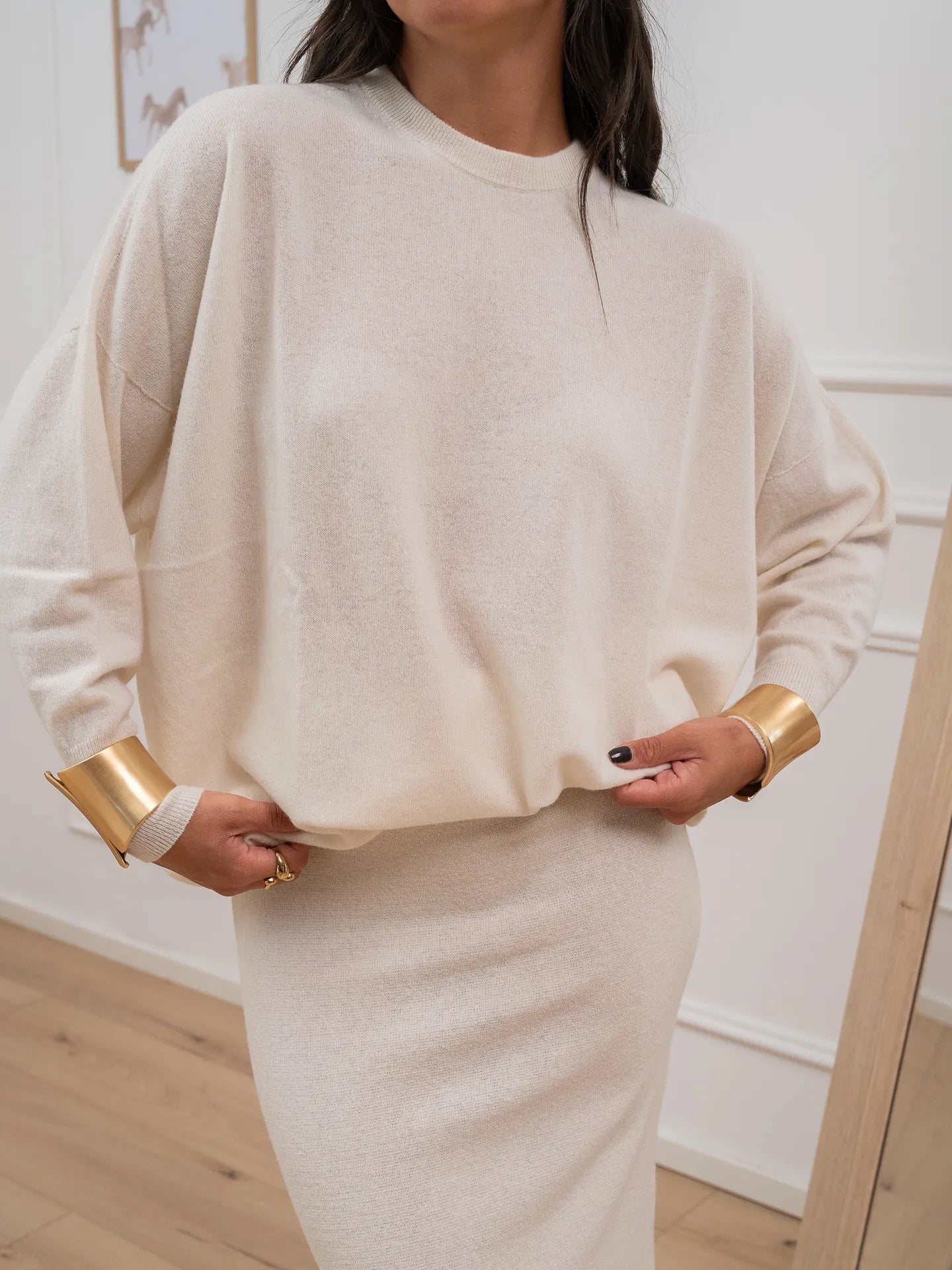 Maglia maxi panna misto cashmere - Vicolo