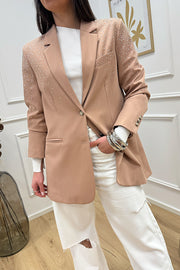 Giacca blush a due bottoni blush con strass - Vicolo
