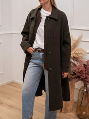 Cappotto verde army 100% lana - Vicolo
