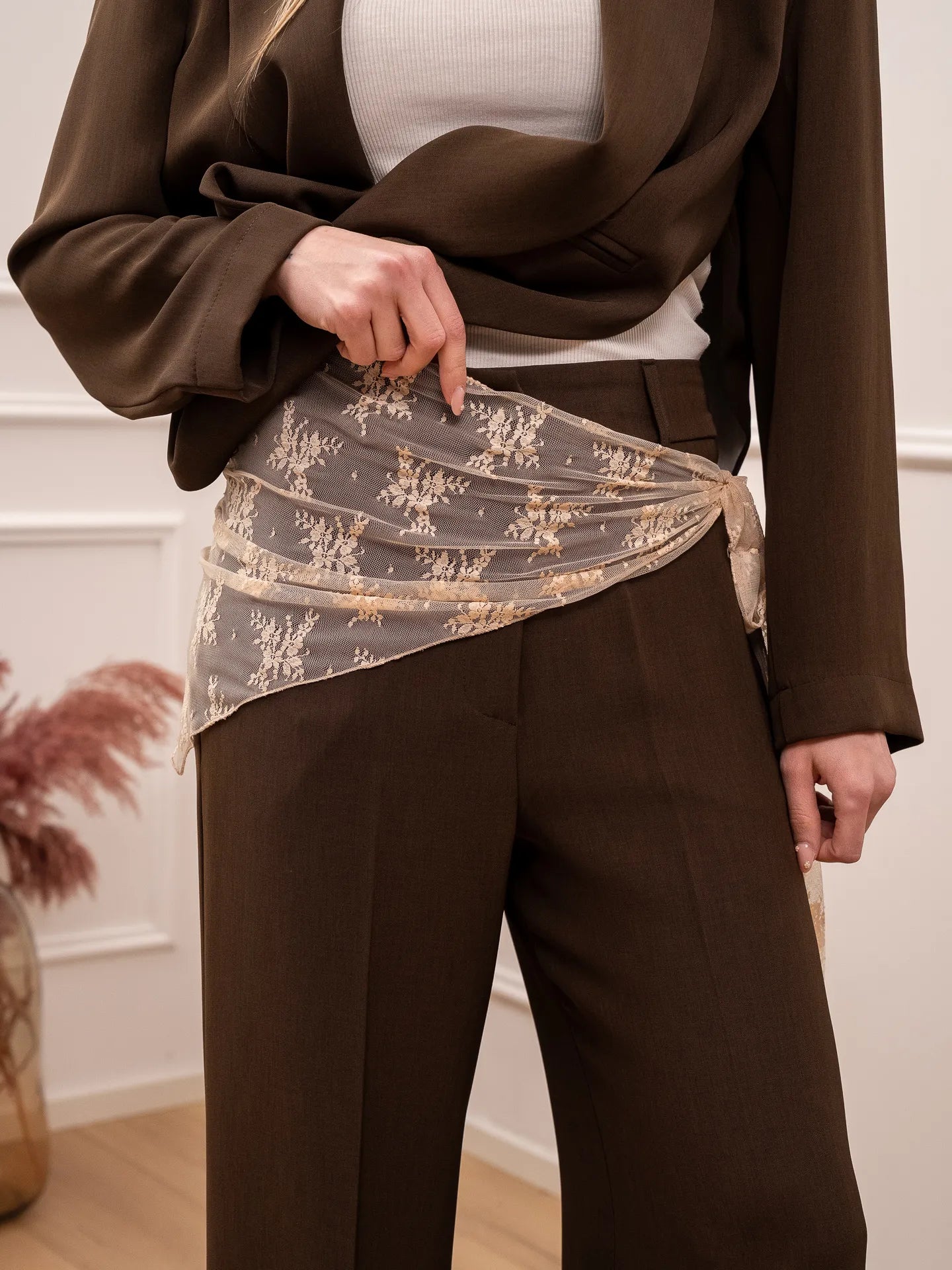 Bandana triangolo in pizzo burro - HaveOne