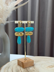 Orecchini riviera turchese e oro - Calibro Shop