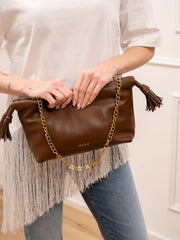Borsa Tassel cioccolato mini - Vicolo