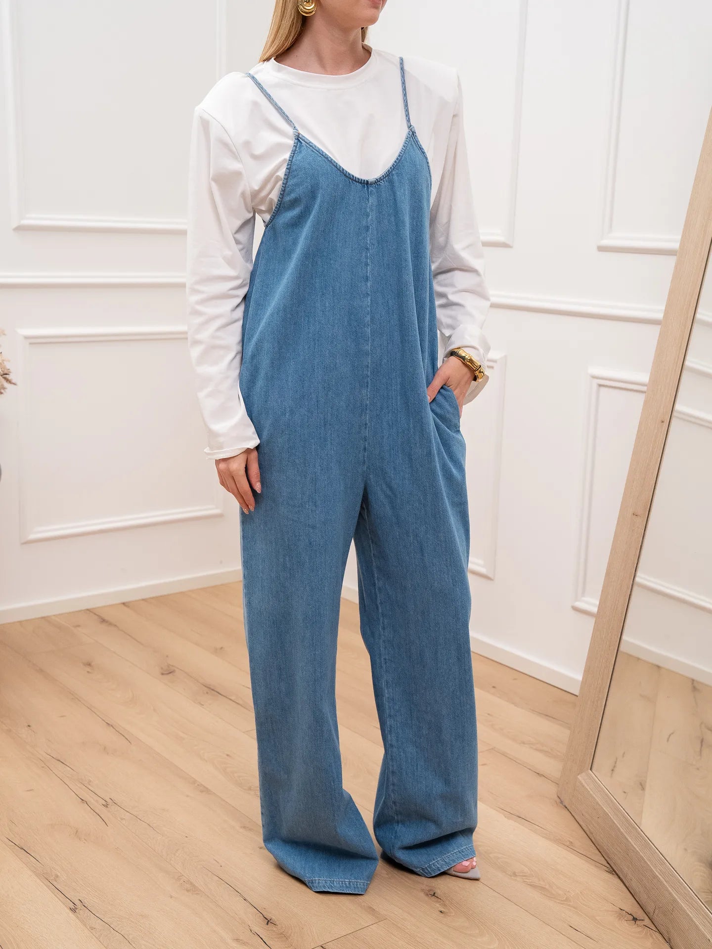 Tuta Elise in denim baggy fit - Vicolo