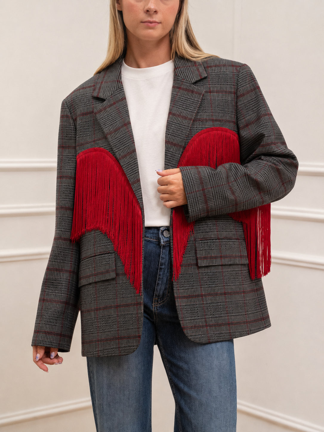 Giacca Arizona con frange rosse - Crispy