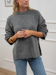Maglione girocollo over grigio - Kontatto