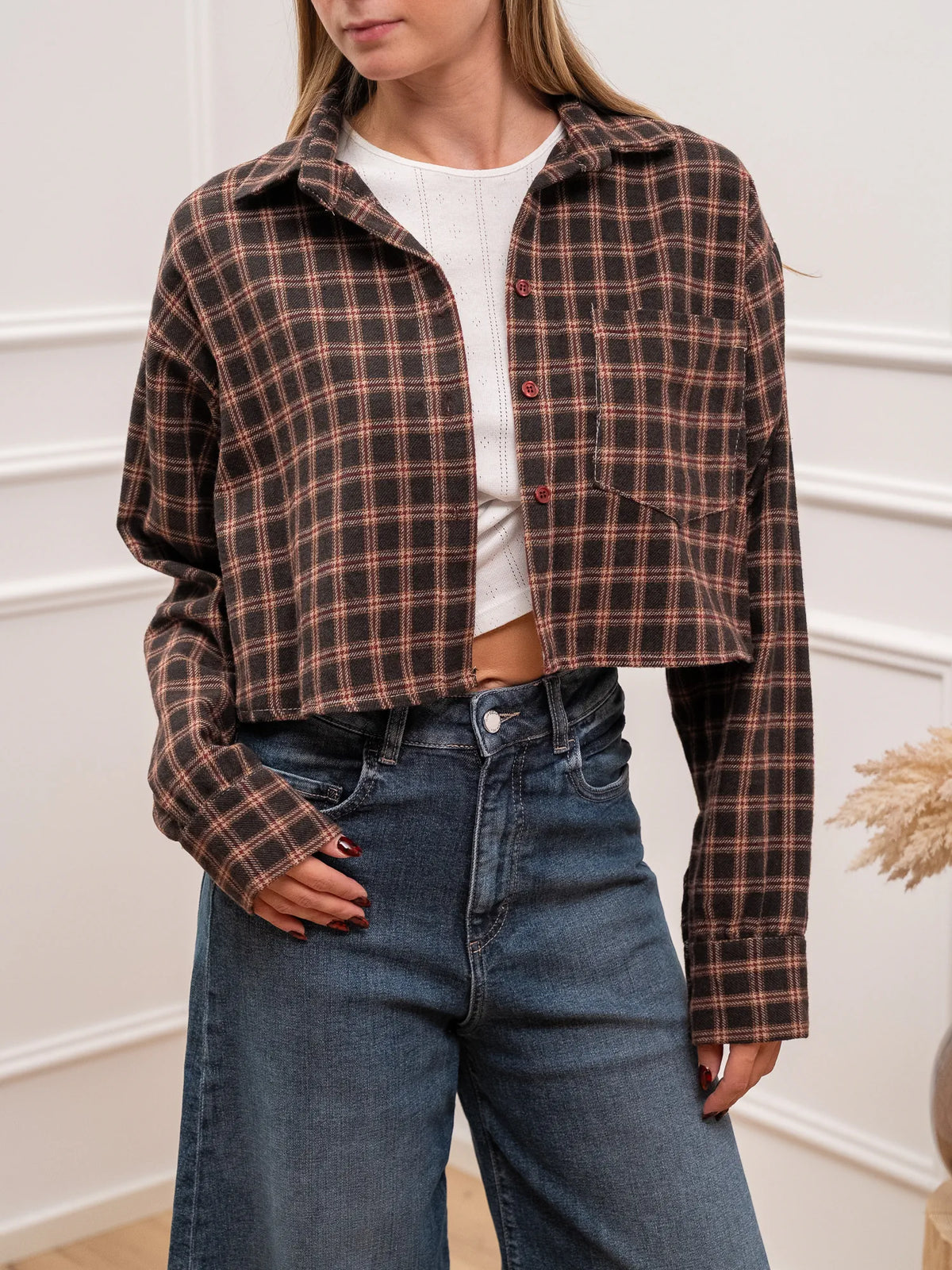 Camicia cropped Belluno check - Crispy