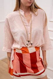 Camicia in voile di cotone cipria - HaveOne