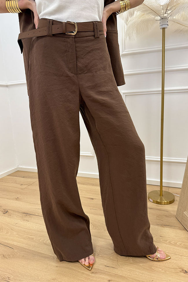 Pantaloni moro in viscosa stropicciata - HaveOne