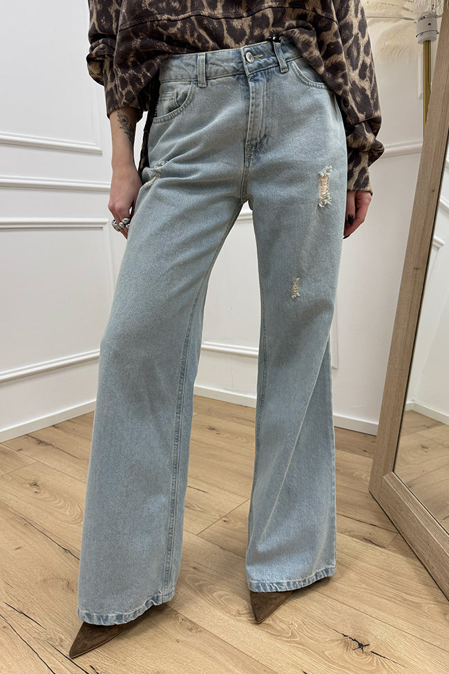 Jeans Tokyo lavaggio chiaro vintage con rotture - HaveOne