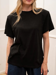T shirt vedo non vedo nera a mezza manica - Crispy
