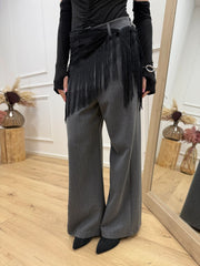 Pantaloni grigi con bandana in tulle - HaveOne