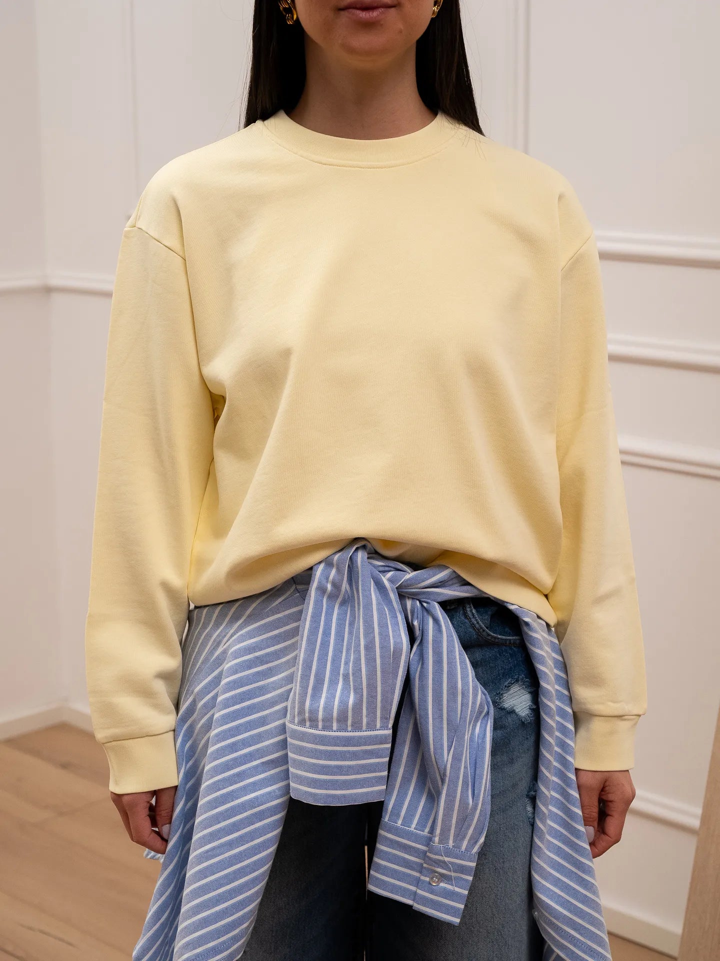 Felpa 8 basic giallino - Vicolo