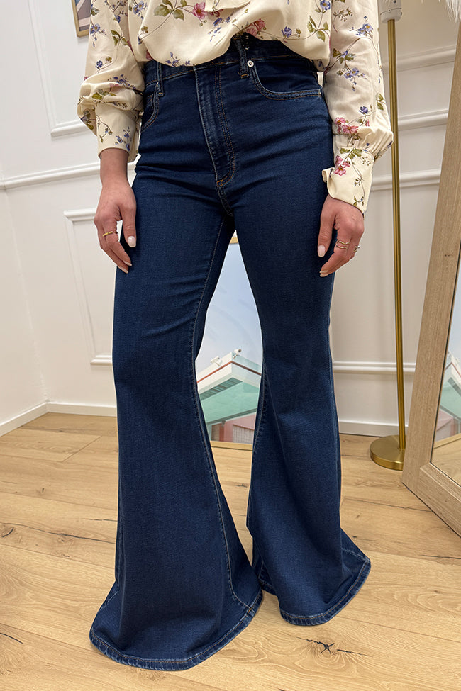 Jeans Jolly blu denim a zampa - HaveOne