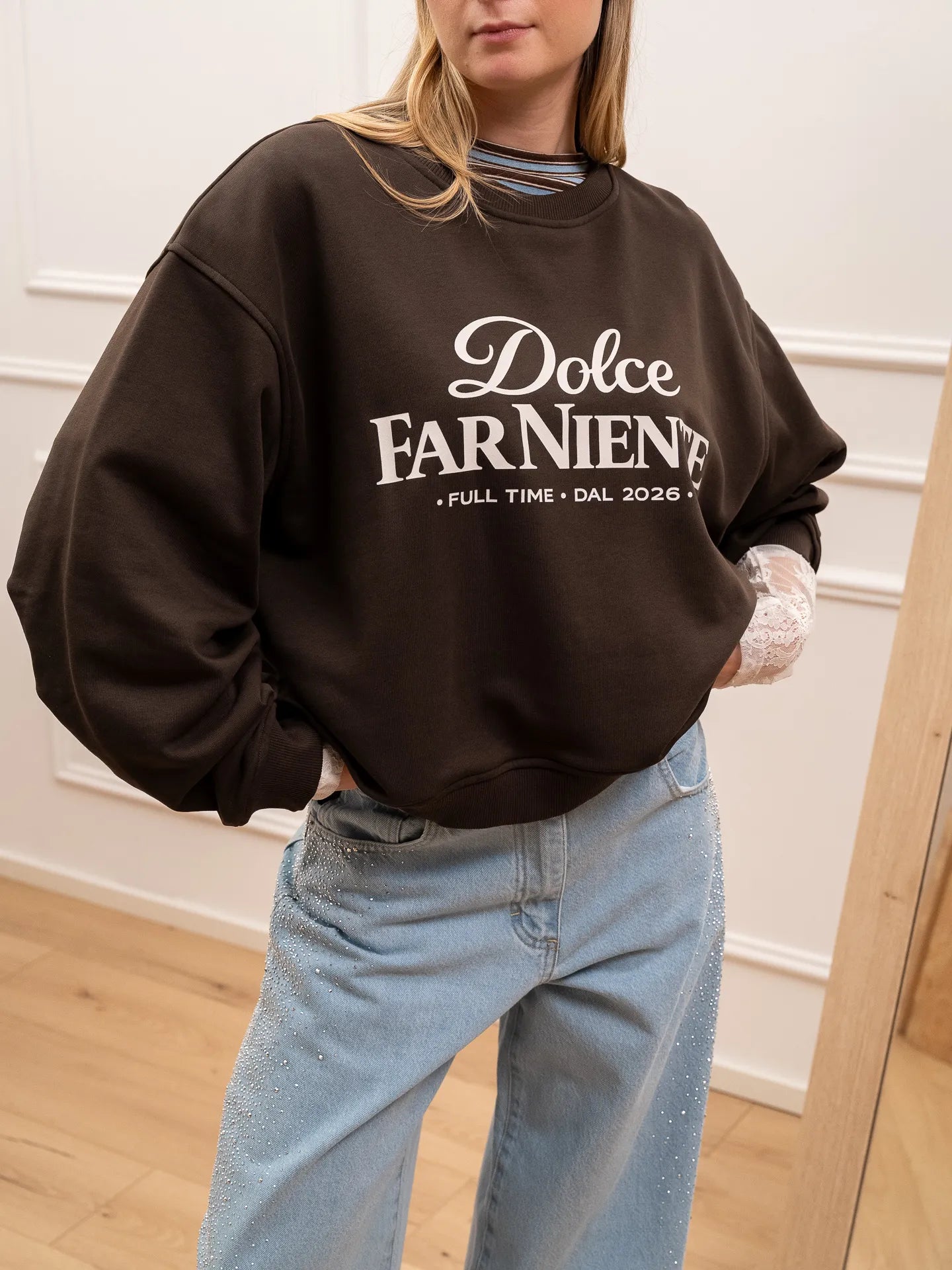 Felpa Dolce far niente moka - Vicolo