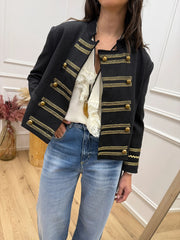 Giacca Napoleone crop nera - HaveOne