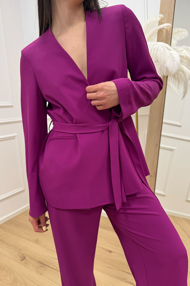 Giacca magenta con fiocco in cady - Dixie