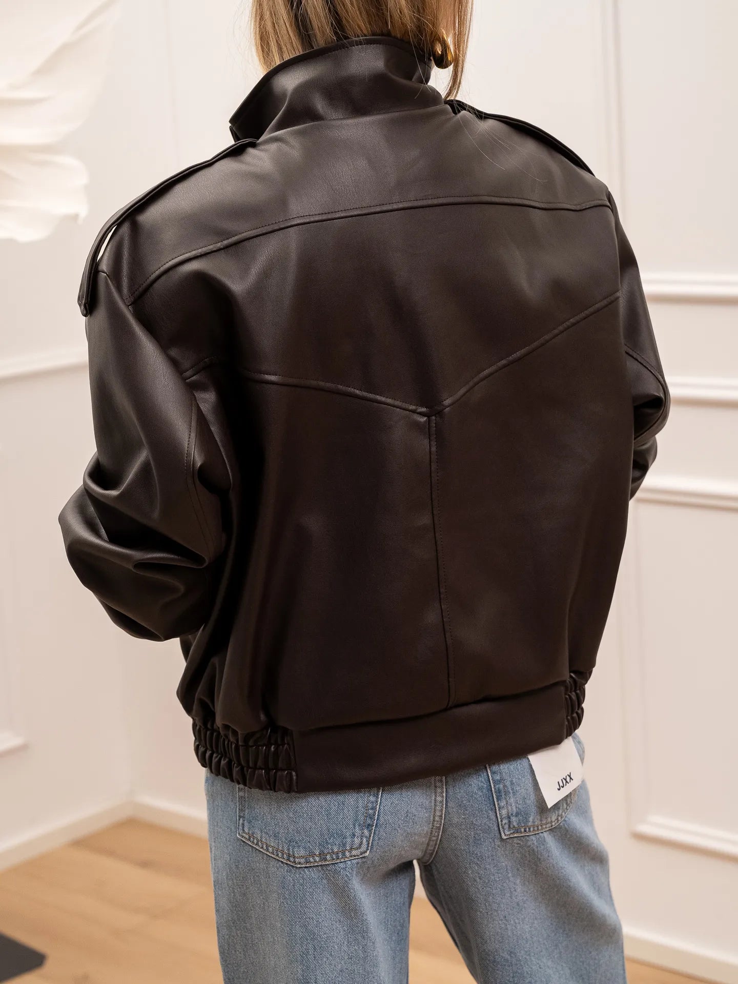 Bomber over moro in ecopelle liscia - Vicolo