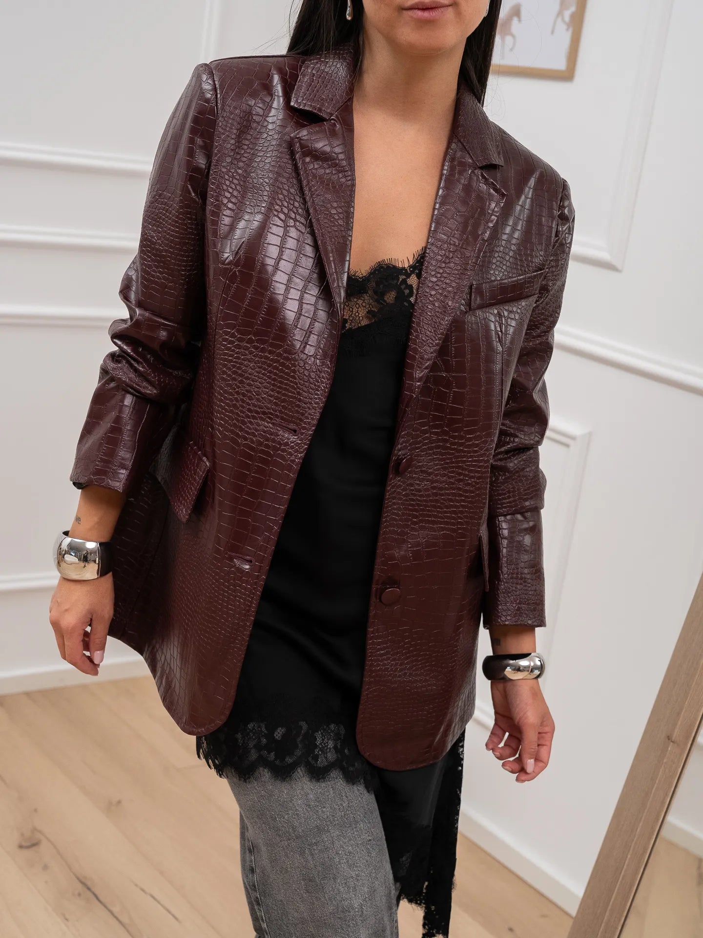 Giacca boy cocco bordeaux - SoAllure