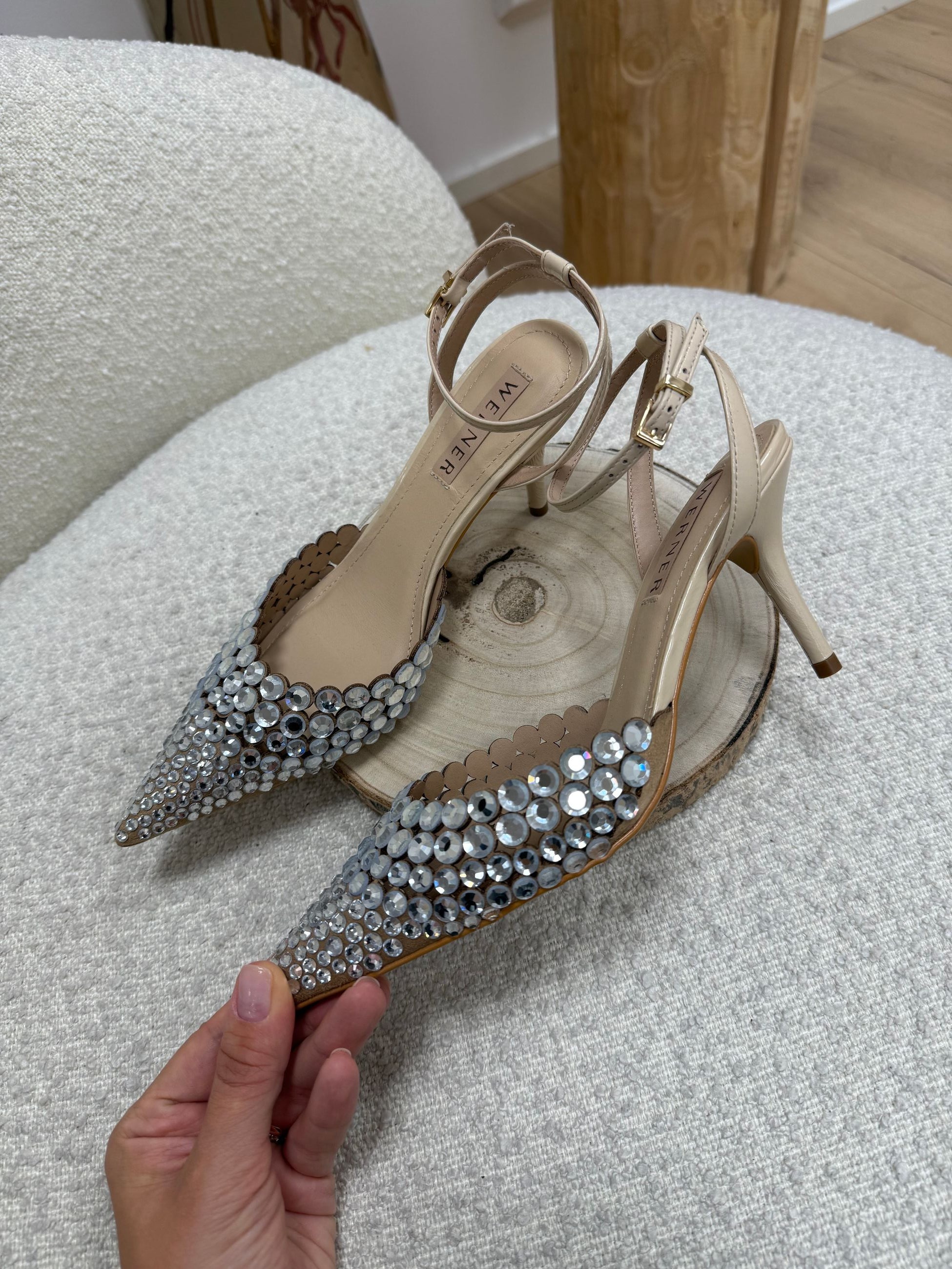 Décolleté nude con strass - Werner