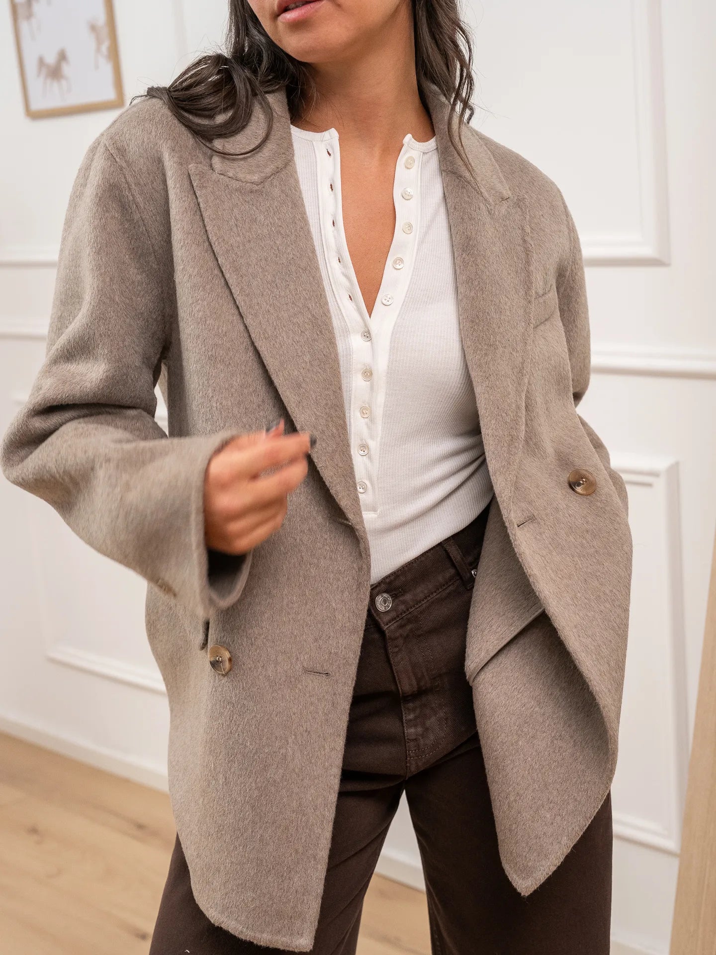 Cappotto corto visone doppiopetto - Vicolo