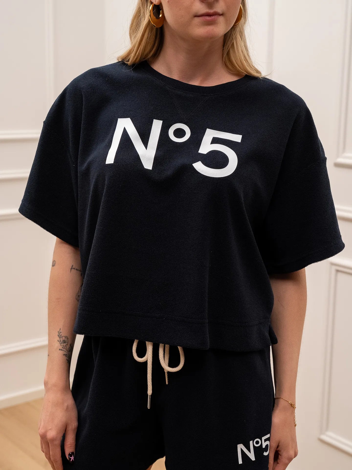 T shirt in spugna blu n 5 - Tensione In