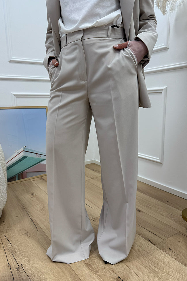 Pantaloni avorio a palazzo - HaveOne