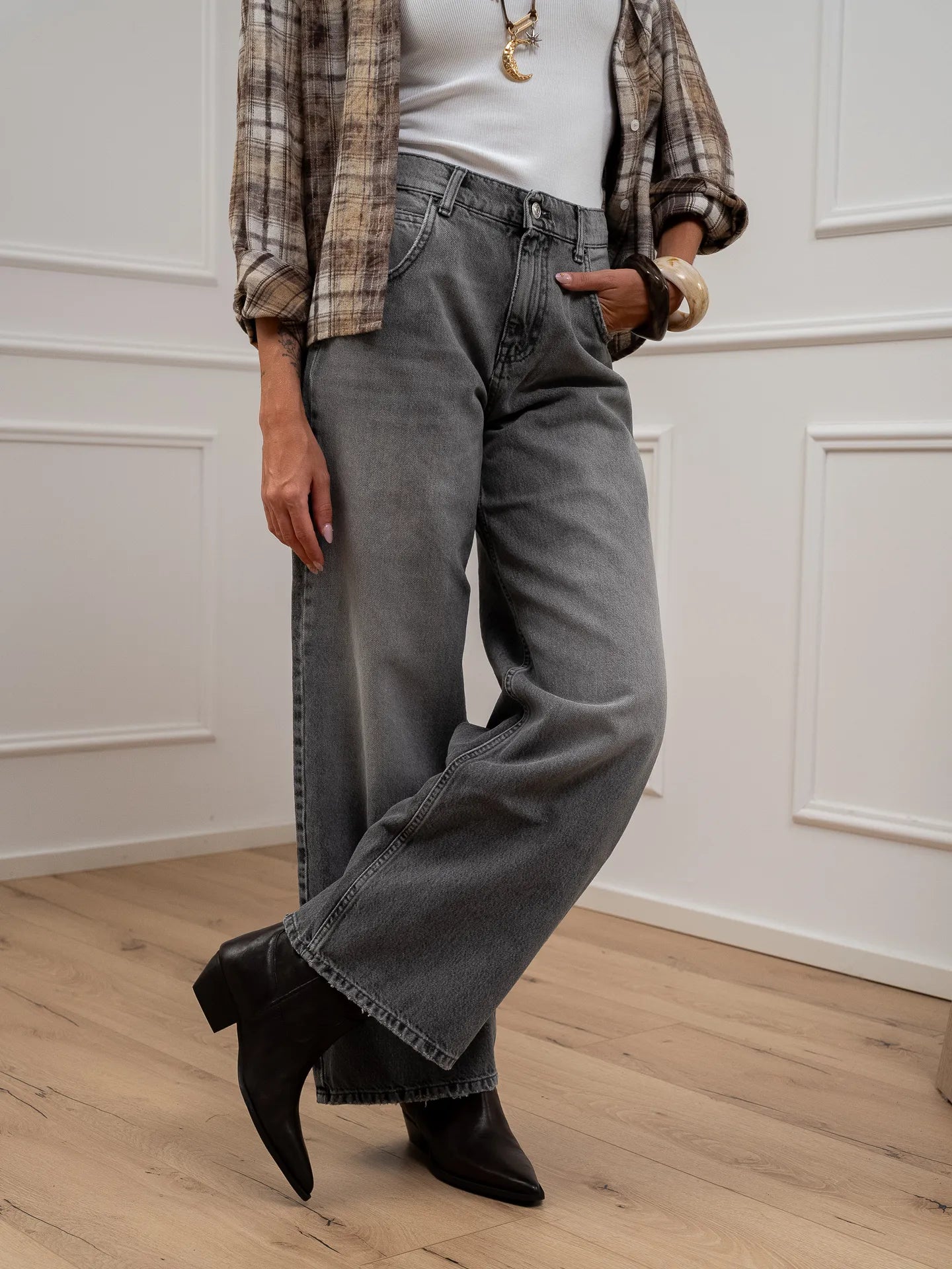 Jeans Mia grigio baggy fit - Vicolo