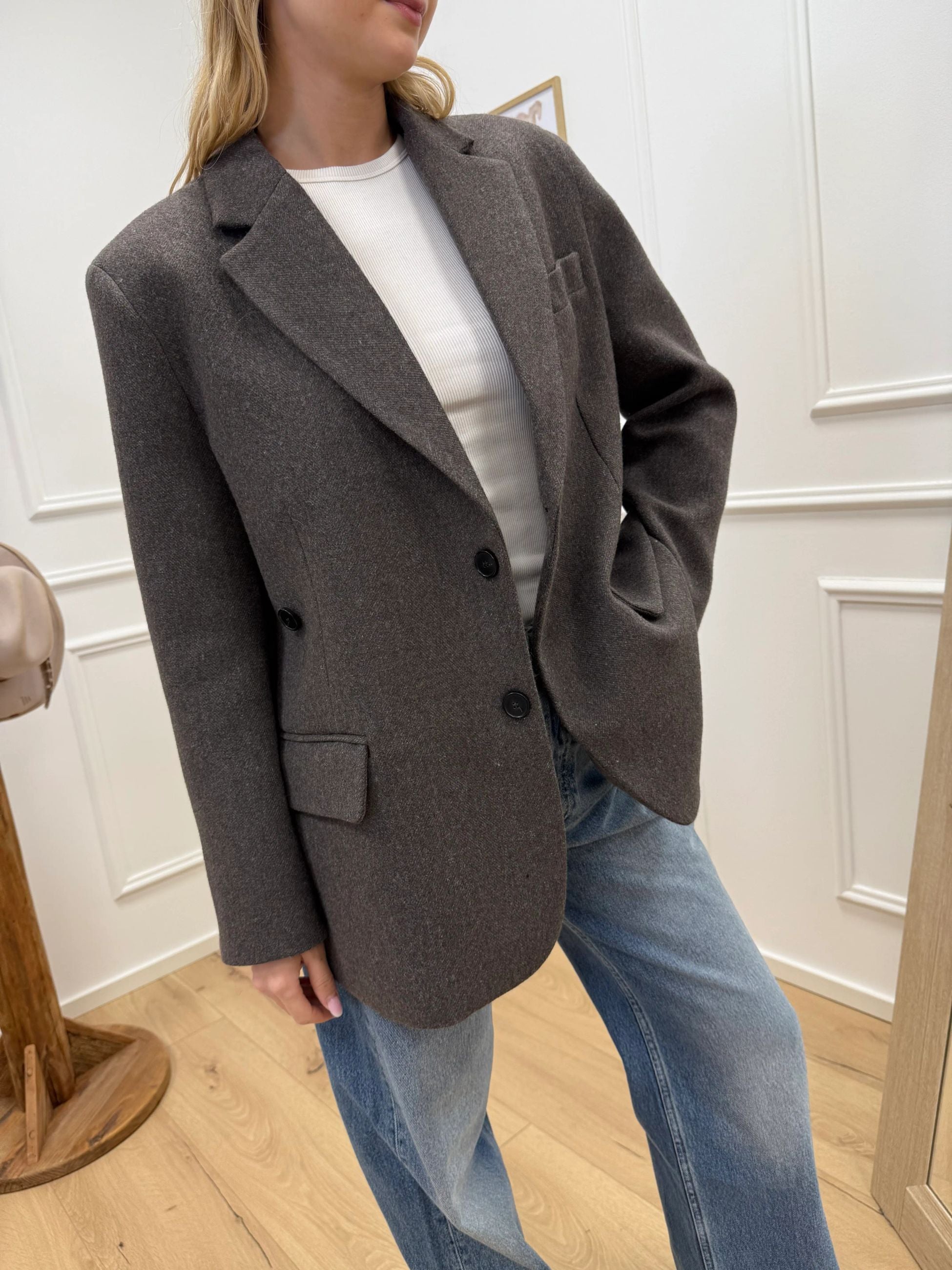 Giacca cappotto Ludo fango - Vicolo