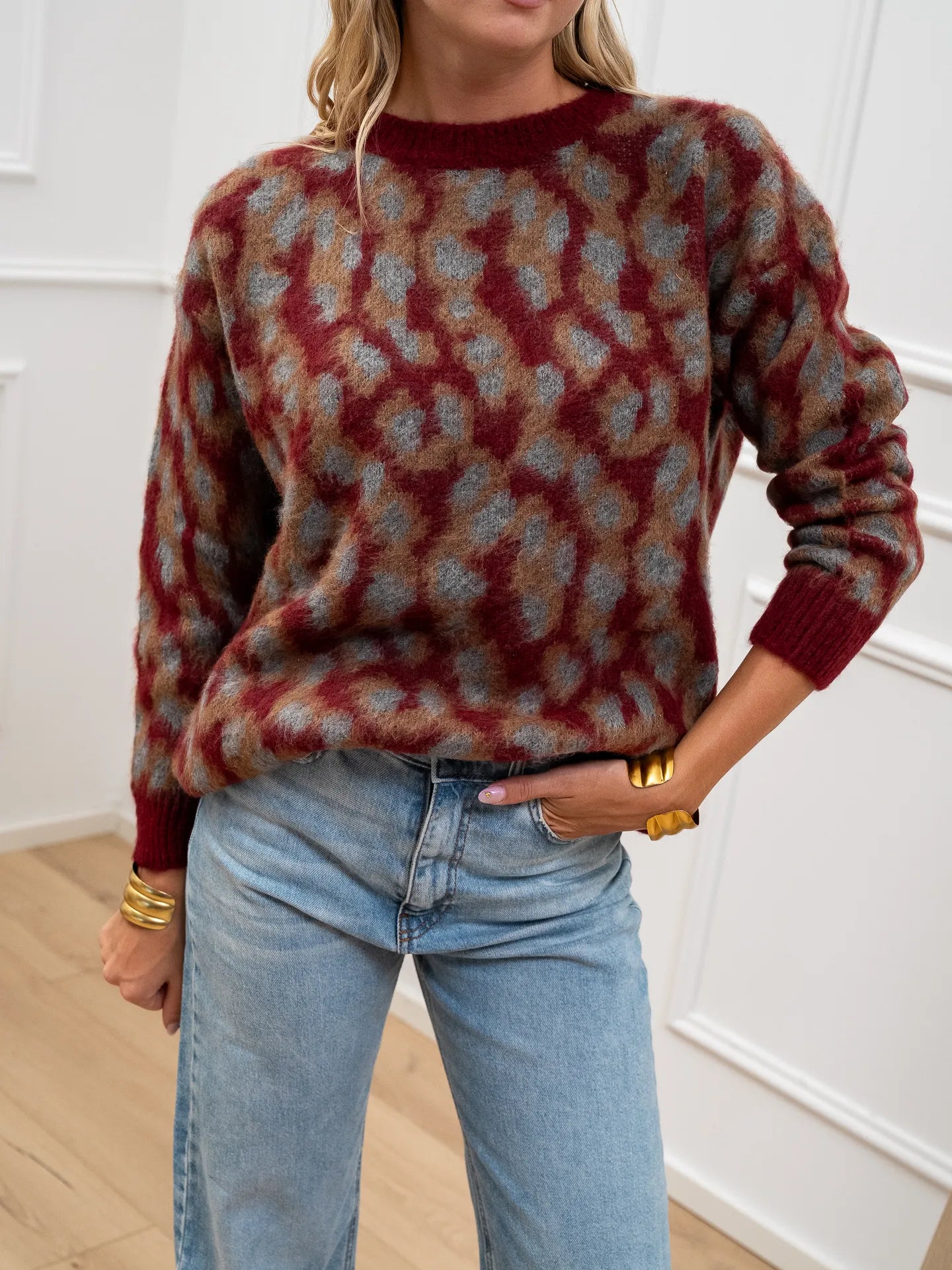 Maglia jacquard maku vino oversize - HaveOne