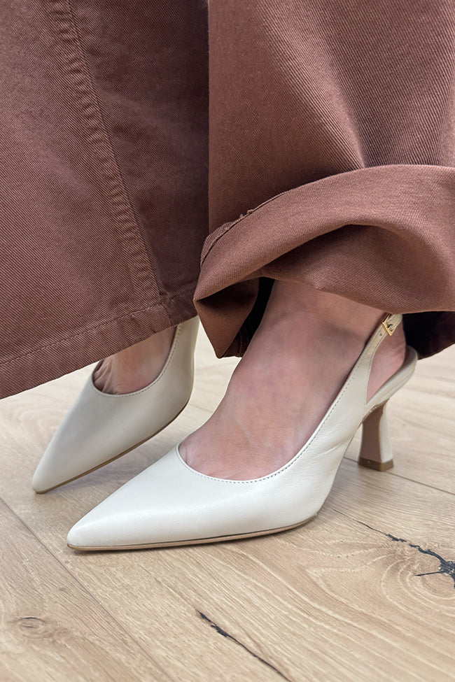Décolleté slingback tofu in pelle - Ovyè
