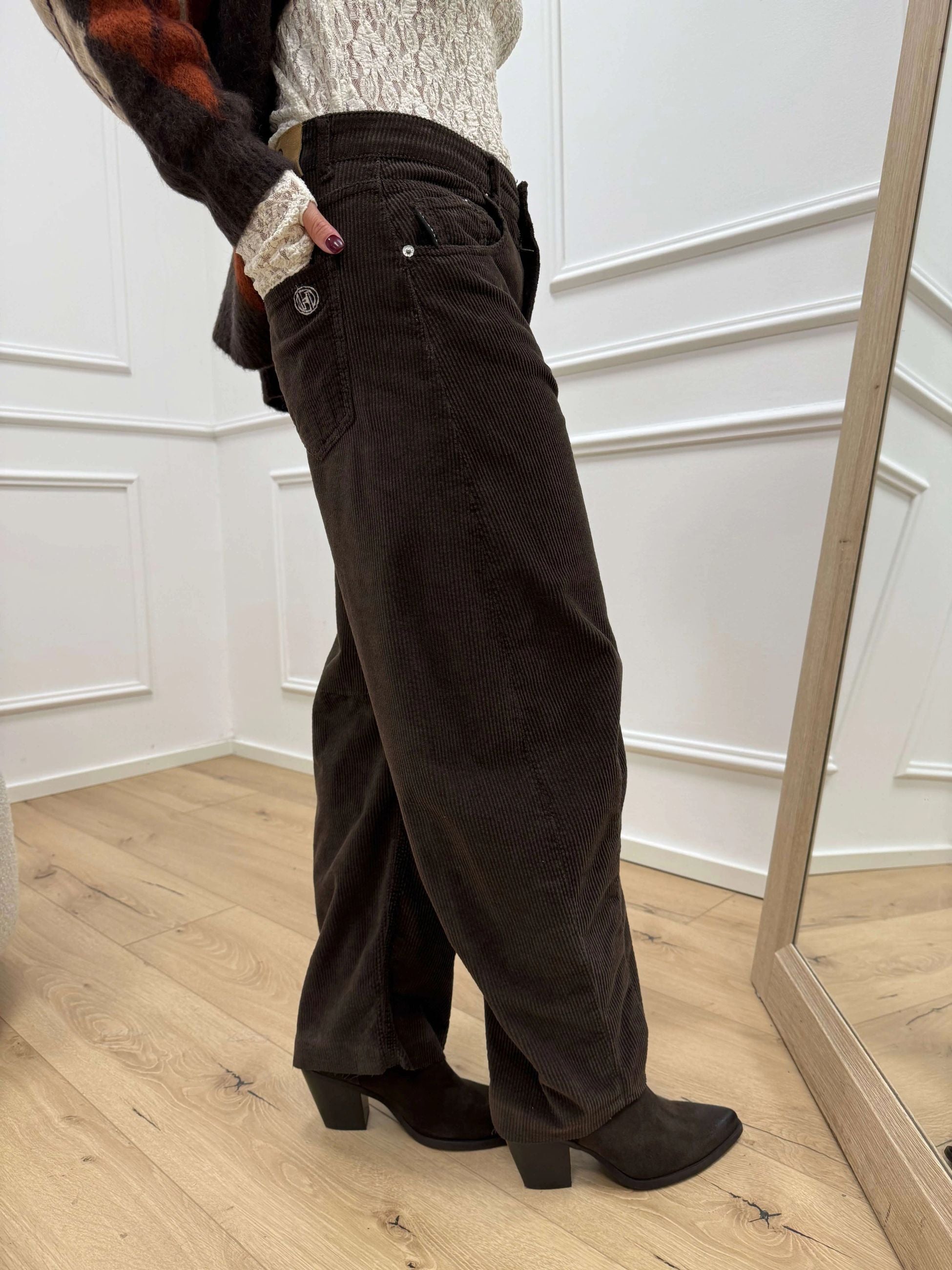 Pantaloni Barbara moro in velluto - HaveOne