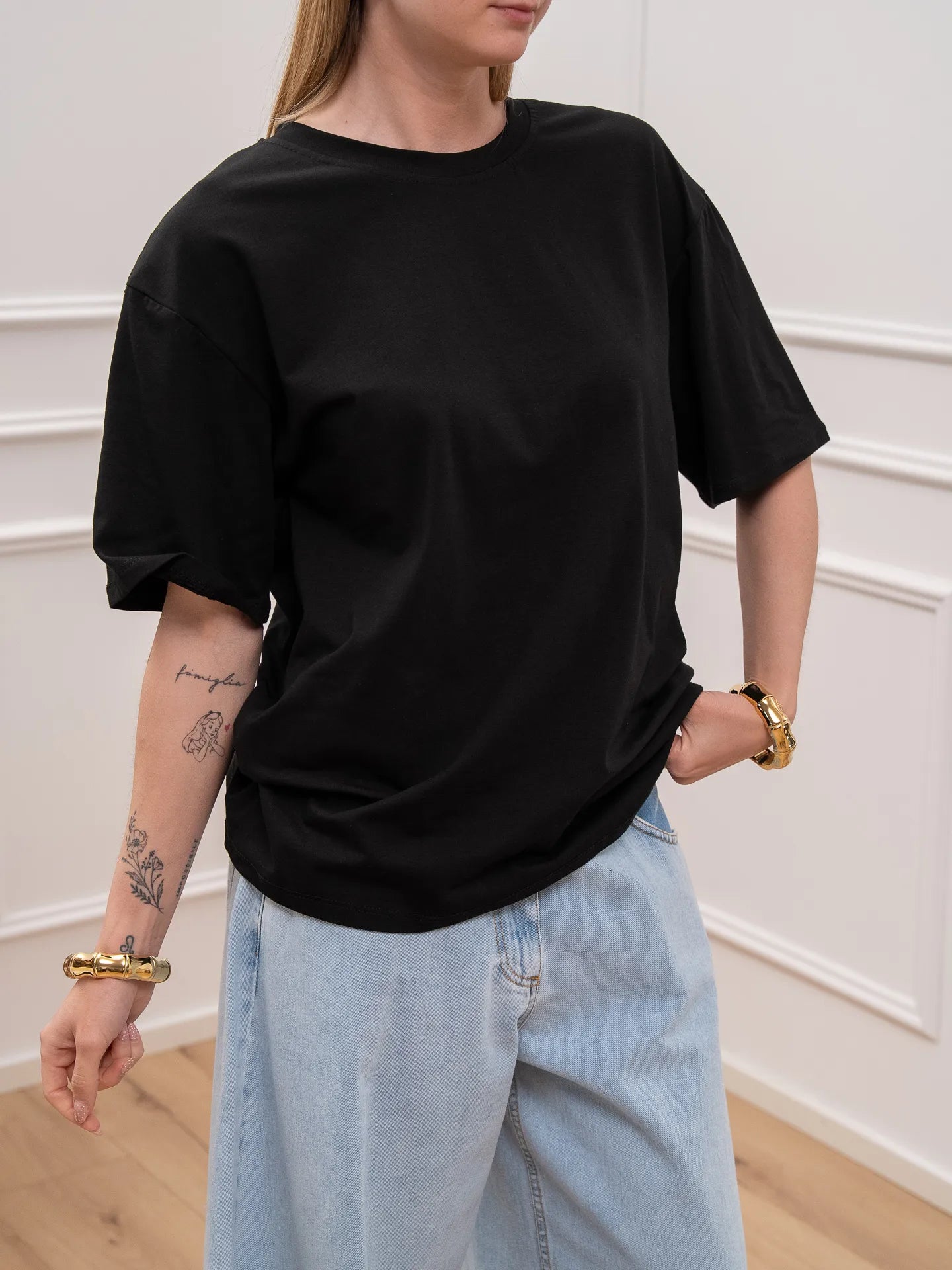 T shirt evergreen nera oversize - Crispy