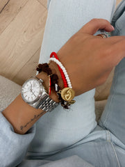Bracciale bandana a tre fili con charms - Vicolo