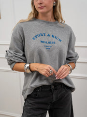 Felpa "Sport & Rich" grigio mélange - Vicolo