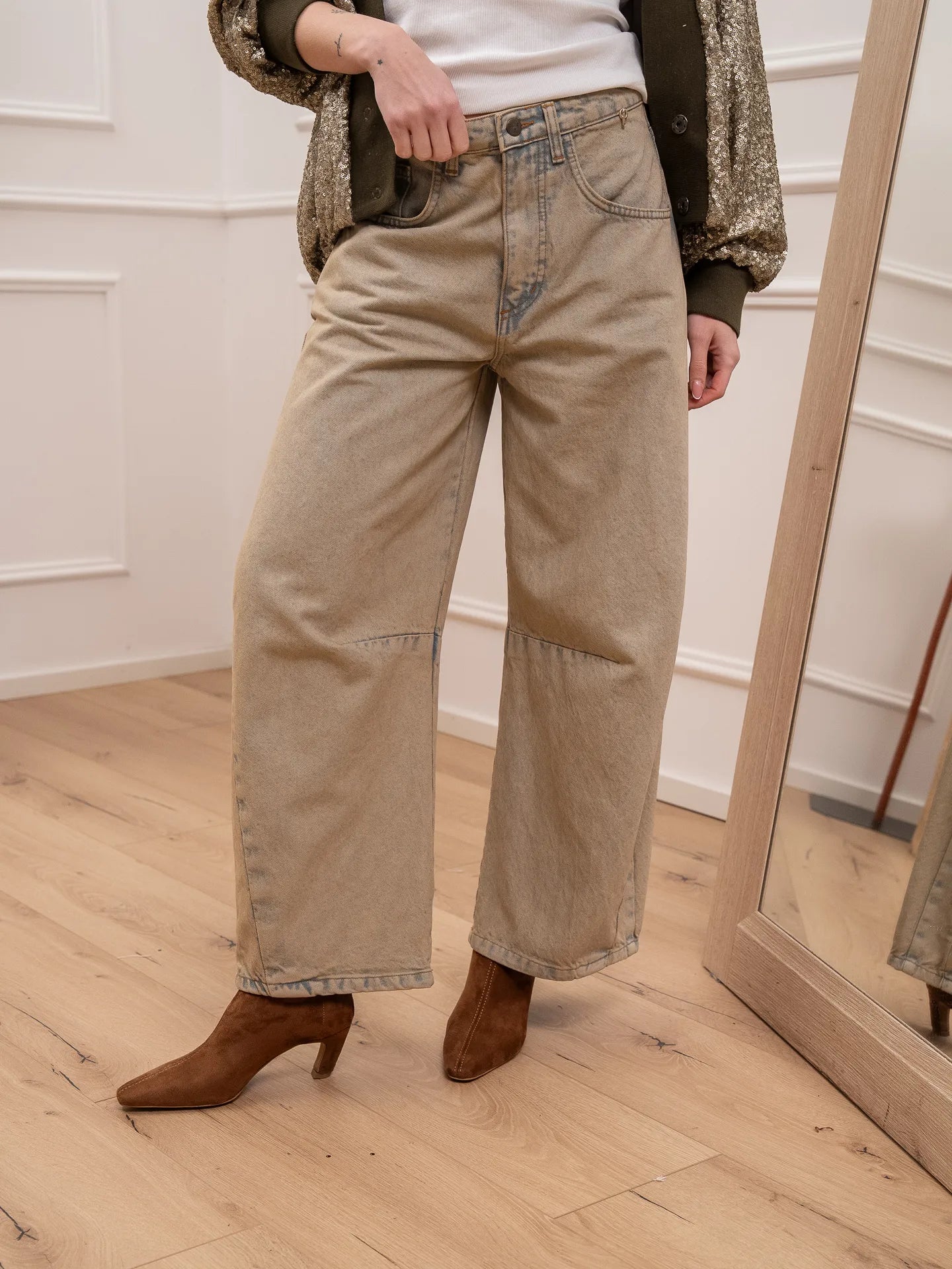 Jeans sabbiato barrel fit - Philia Loft