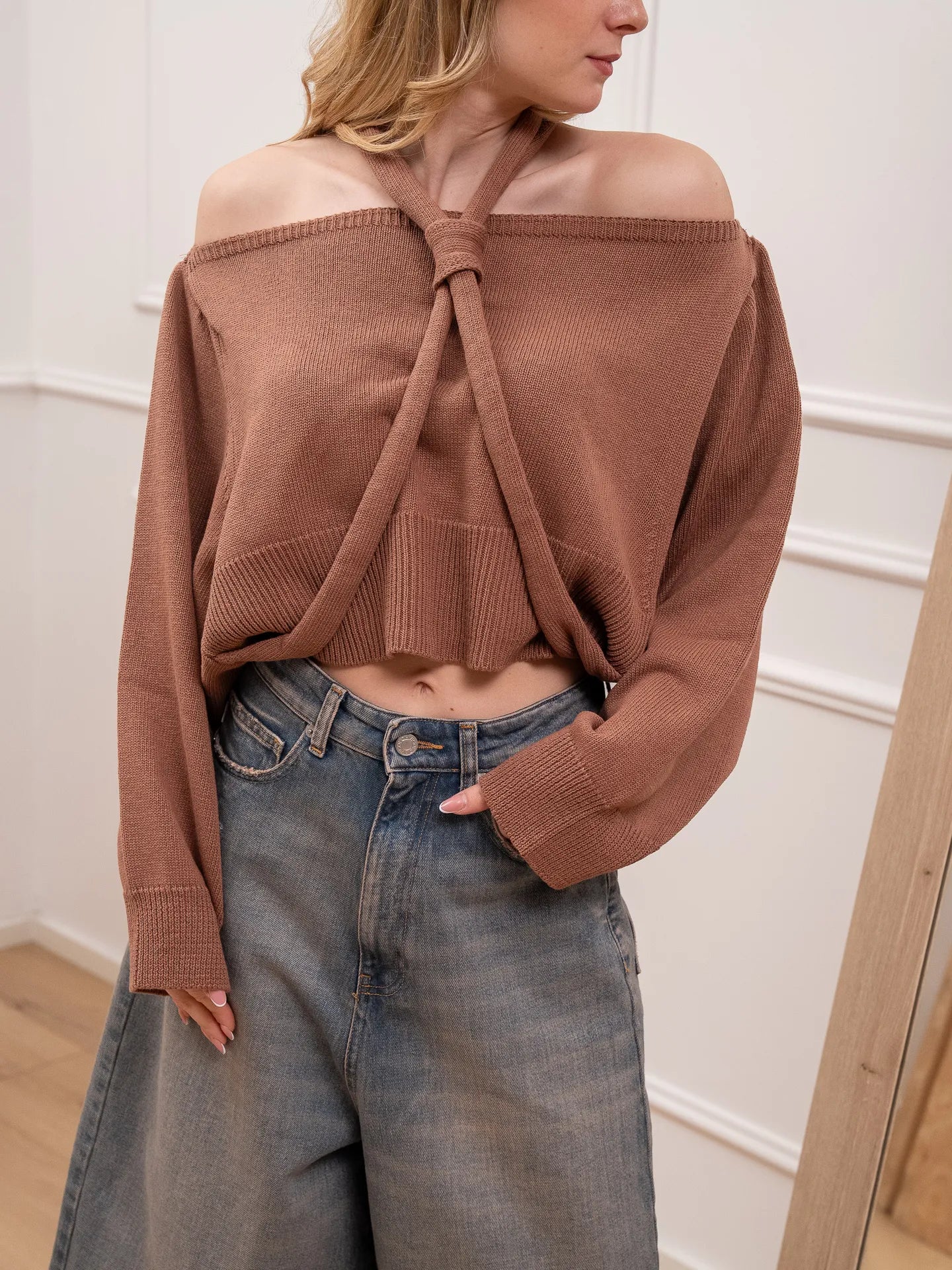 Maglia scollo a barca phard con nodo - HaveOne